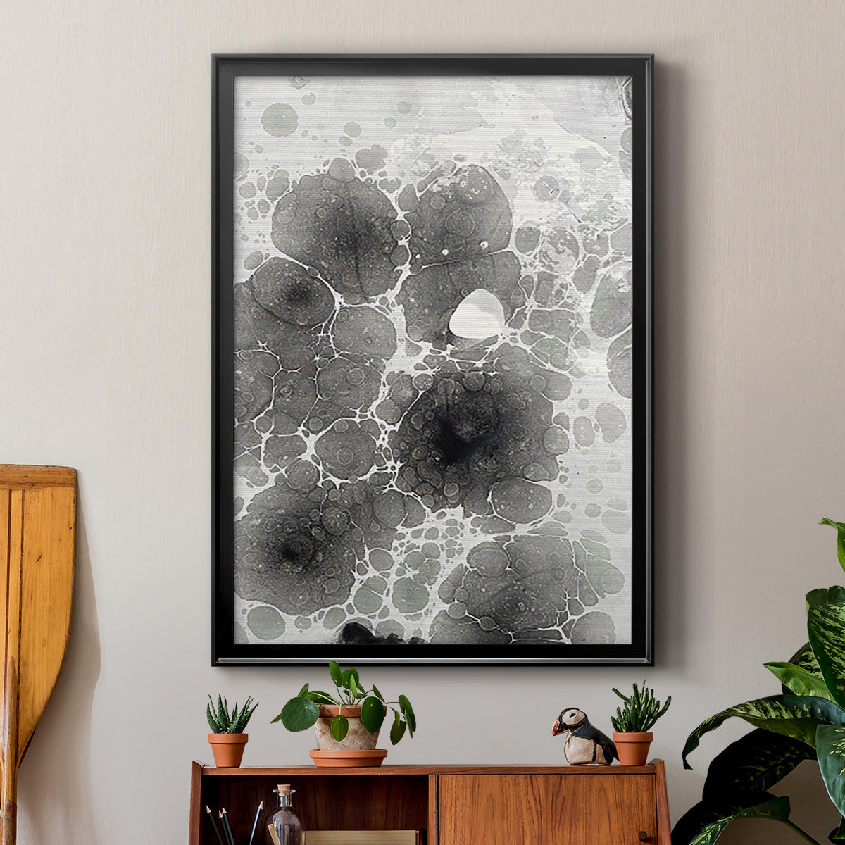 Marbling I - Modern Framed Canvas Print