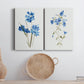 Blue Blossom Botanical I Premium Gallery Wrapped Canvas - Ready to Hang - Set of 2 - 8 x 12 Each