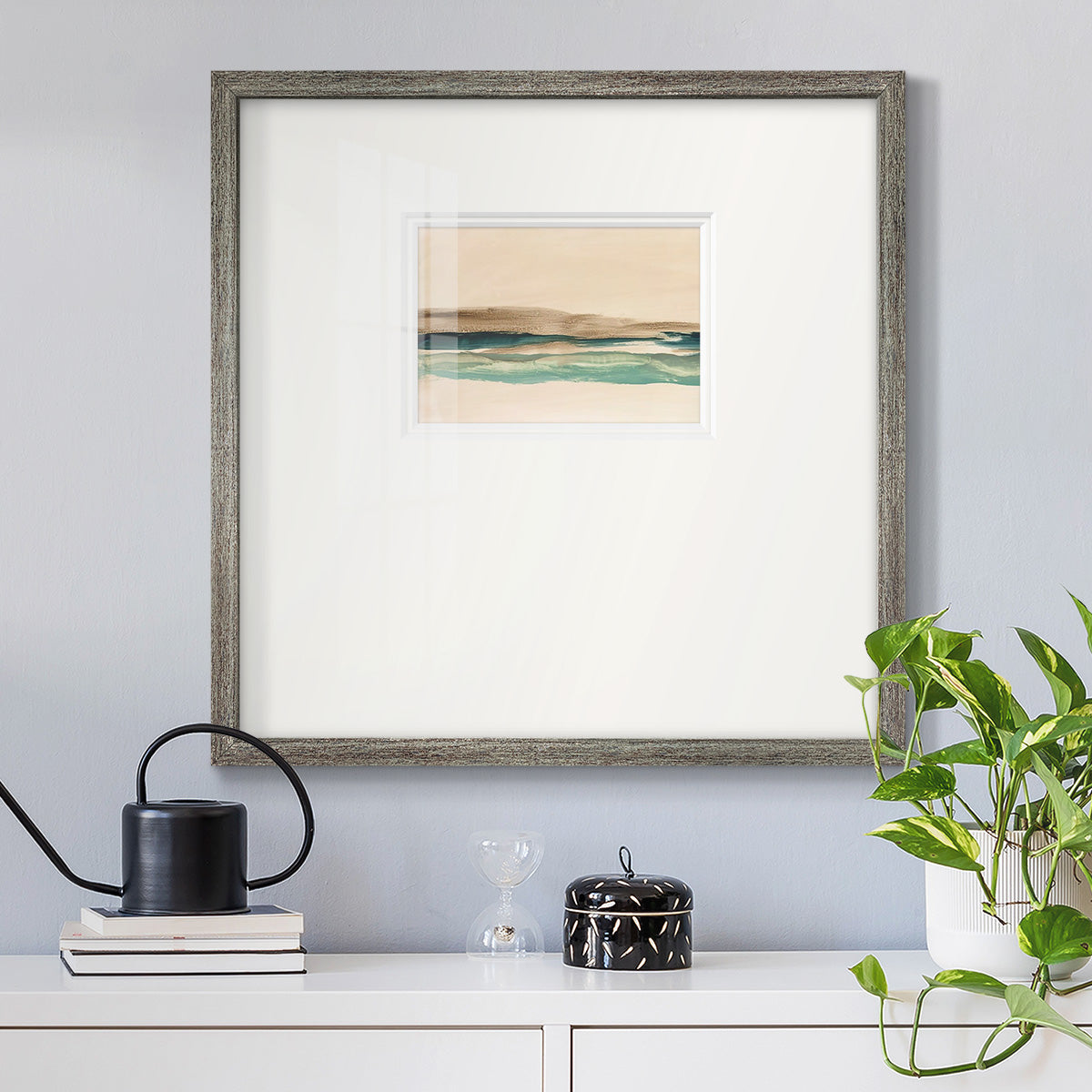 Layered Horizon I - Double Matboard Framed Print