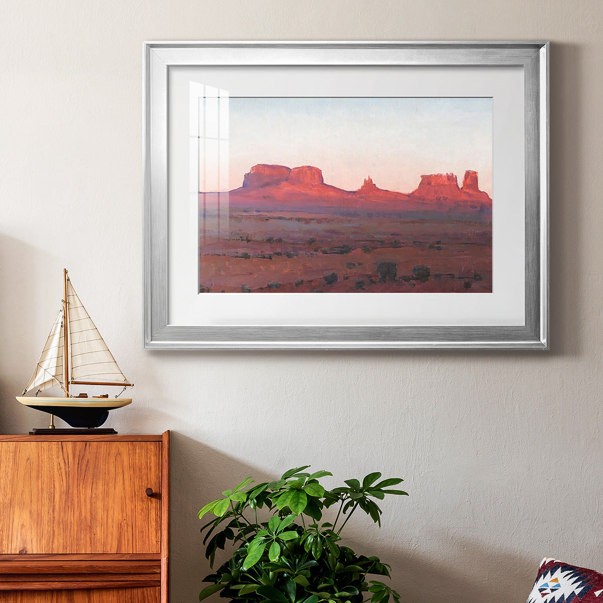 Red Rocks at Dusk II - Modern Framed Art Print