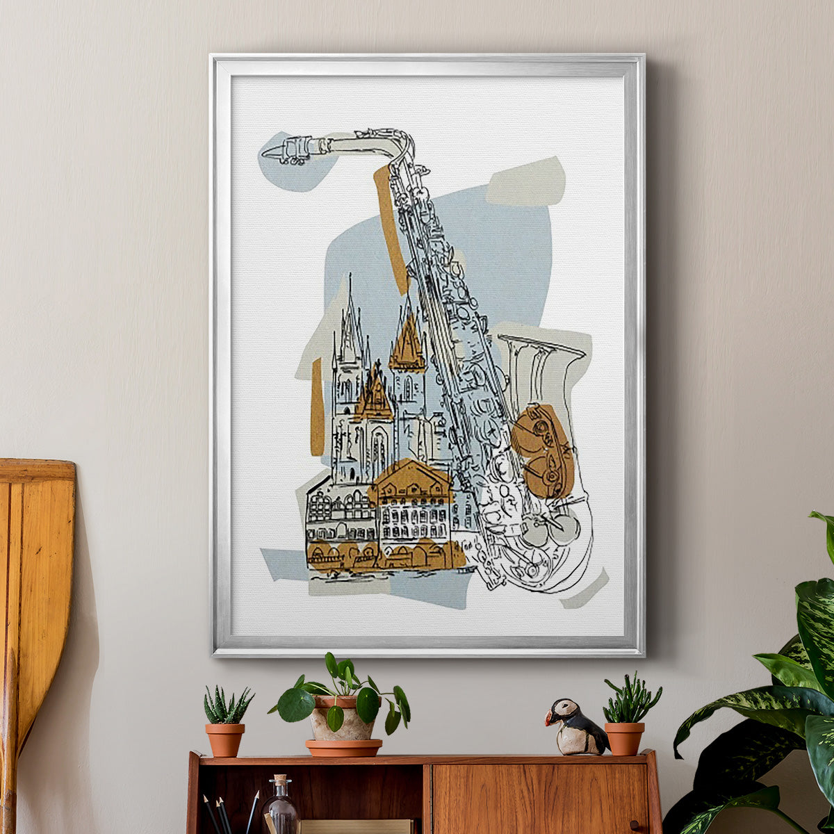 Rehearsal II - Modern Framed Canvas Print