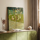 Canvas art print of a vibrant nature composition with delicate blossoms and bold color styled in a home decor setting.