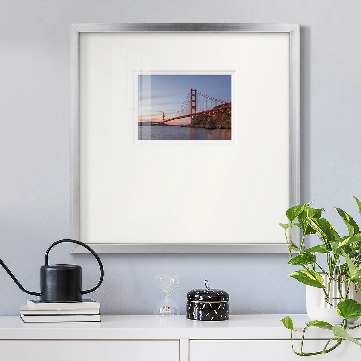 Golden Gate Span- Premium Framed Print Double Matboard