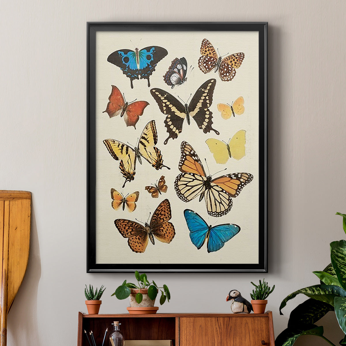 Collected Flutter II - Modern Framed Canvas Print