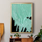 Teal Cascade I - Modern Framed Canvas Print