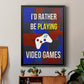 Gamer at Play III - Modern Framed Canvas Print