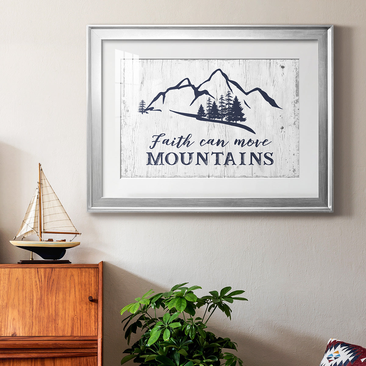 Move Mountains - Modern Framed Art Print