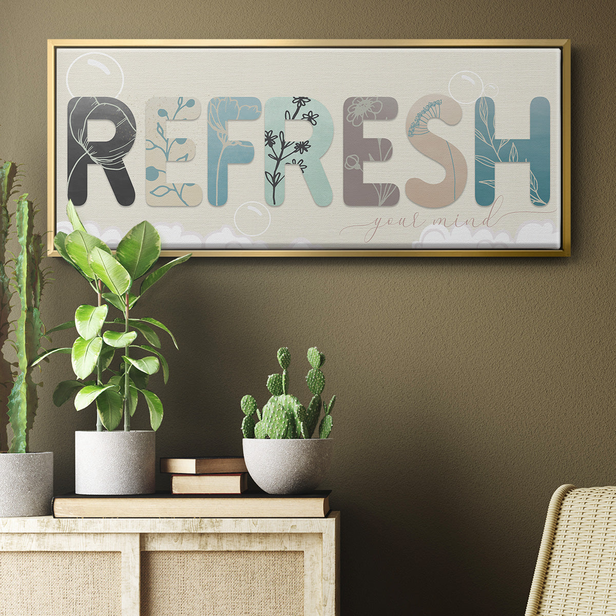 Orange Orchid - Floater Framed Canvas Print