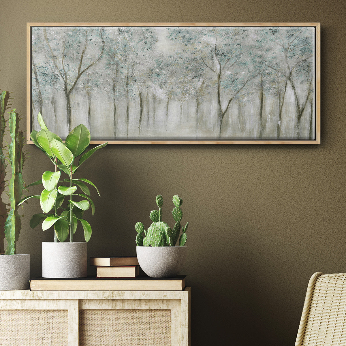 Neutral Spring - Floater Framed Canvas Print