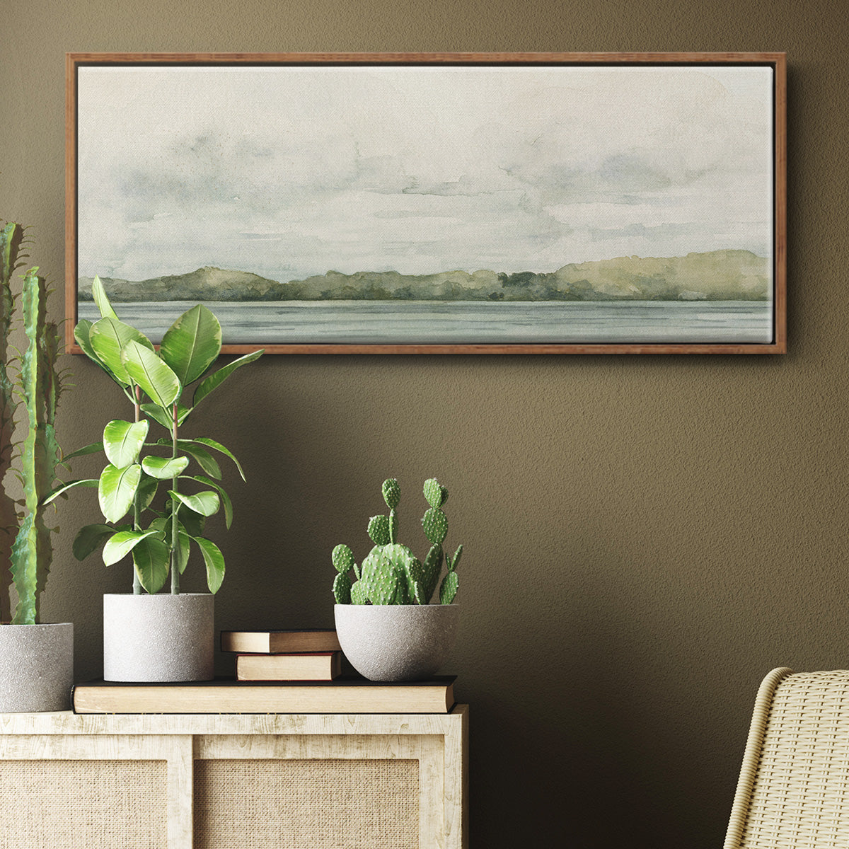 Riverside Views I - Floater Framed Canvas Print