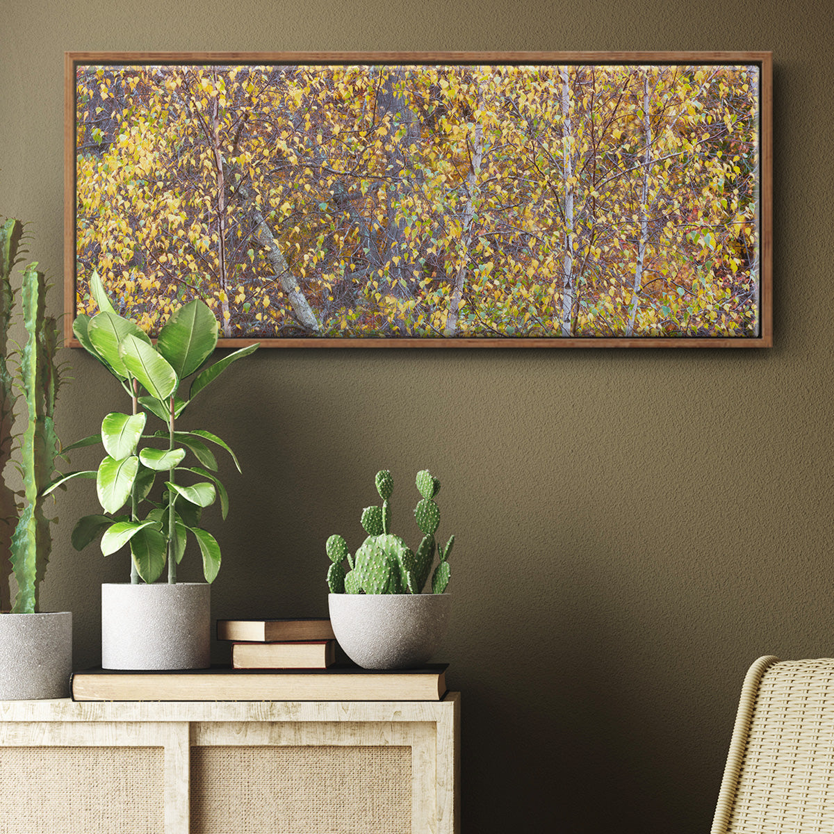 Tree Panorama III - Floater Framed Canvas Print