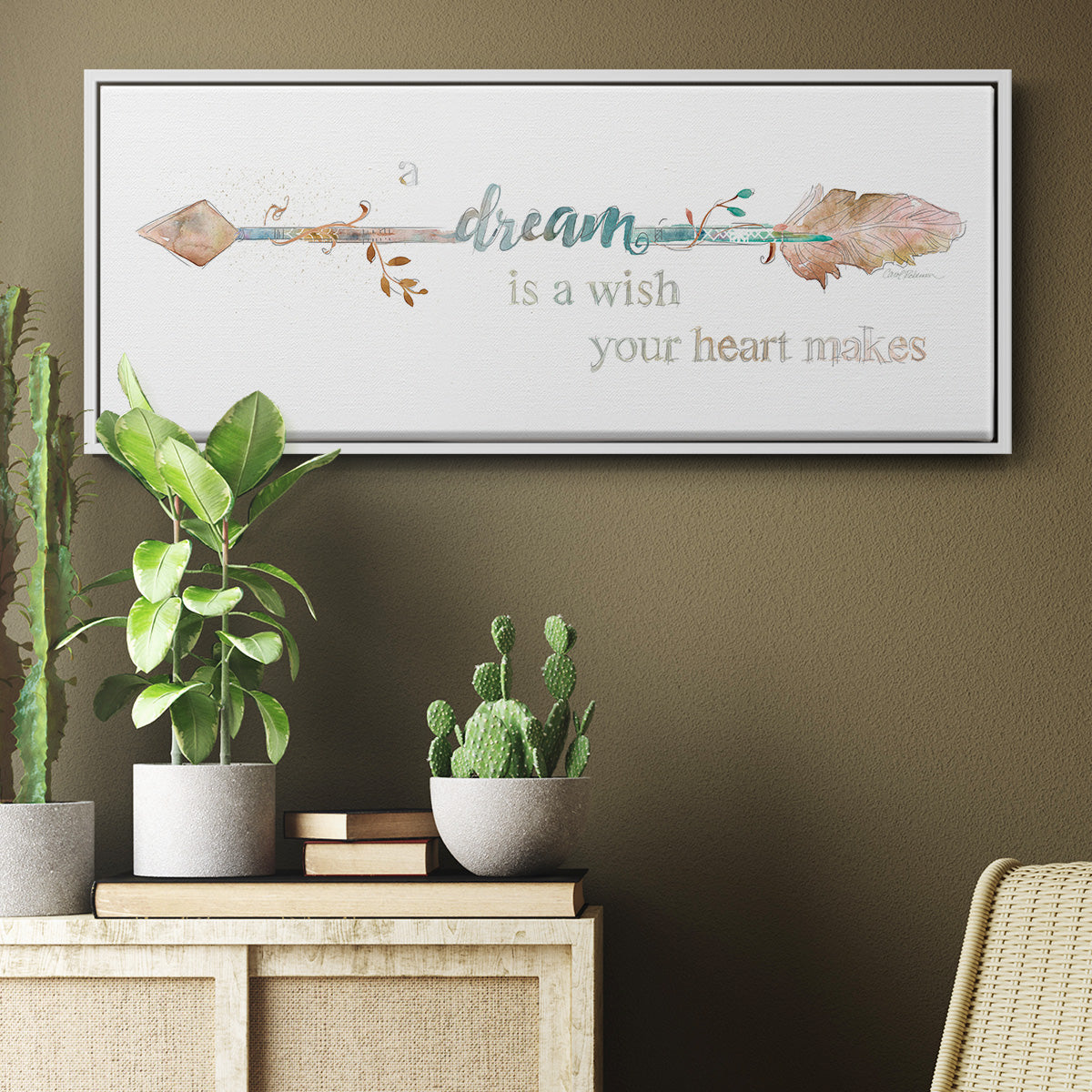 Dream Arrow - Floater Framed Canvas Print