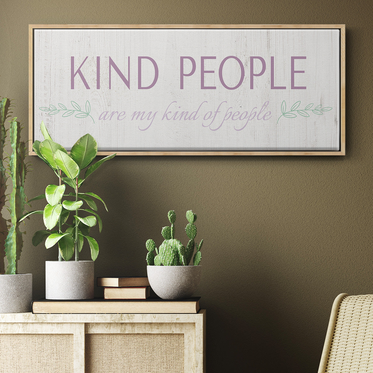 Kind People - Floater Framed Canvas Print