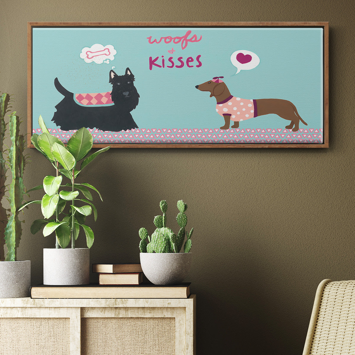 Valendogs Collection C - Floater Framed Canvas Print