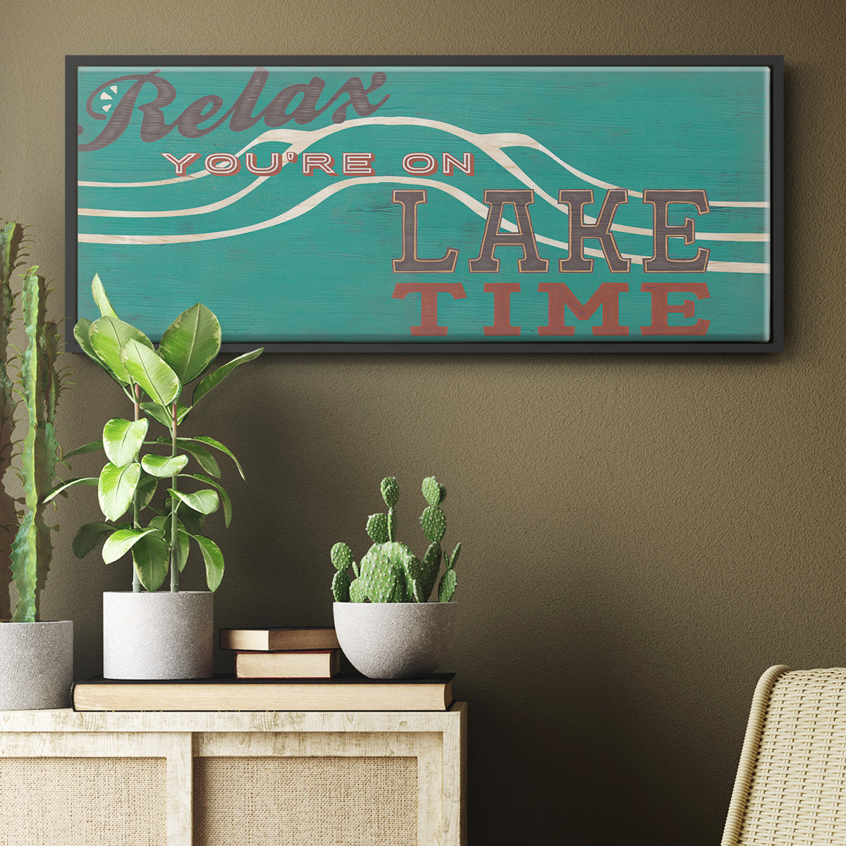 Cabin Life Collection H - Floater Framed Canvas Print