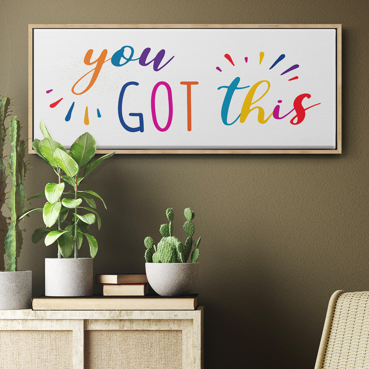 Rainbow Got This - Floater Framed Canvas Print