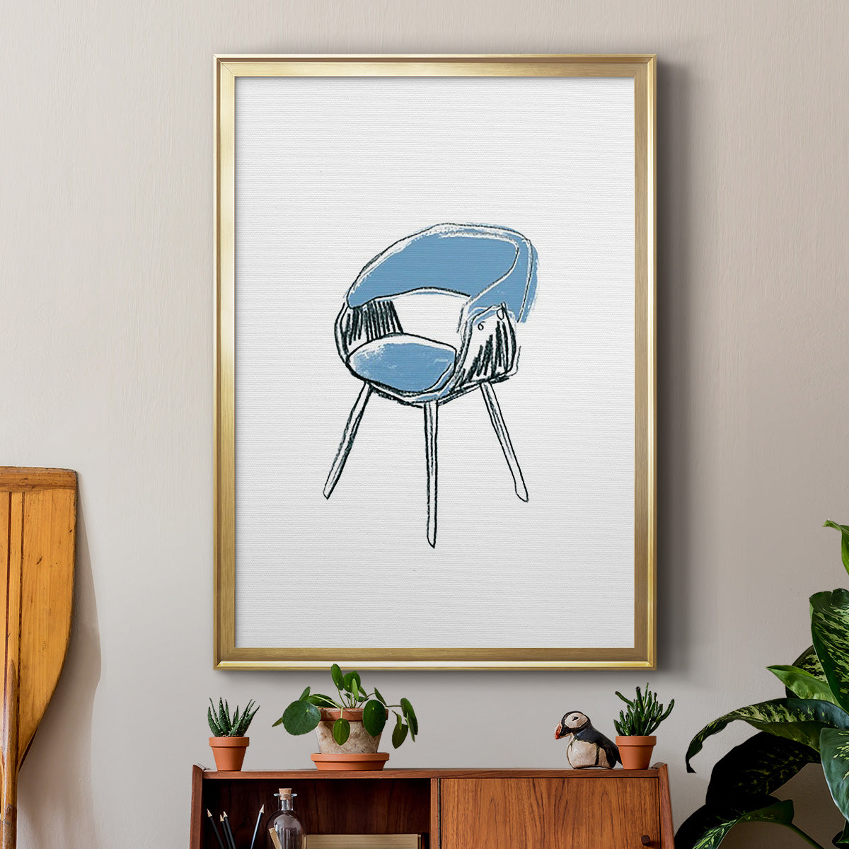 Take a Seat I - Modern Framed Canvas Print
