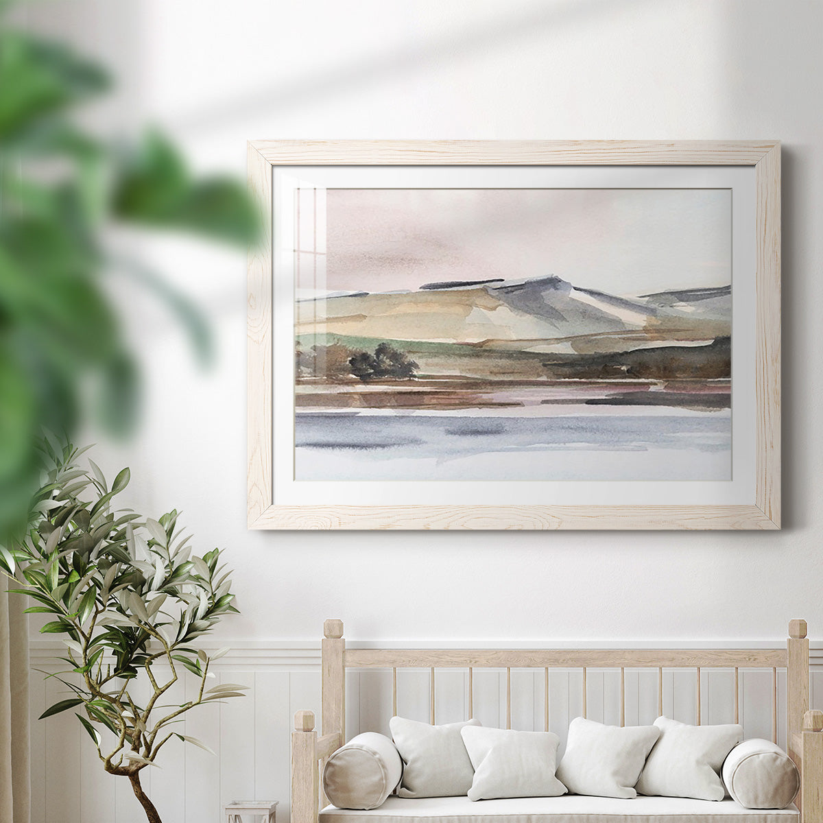 Autumn Mountain Valley I - Barnwood Framed Art Print