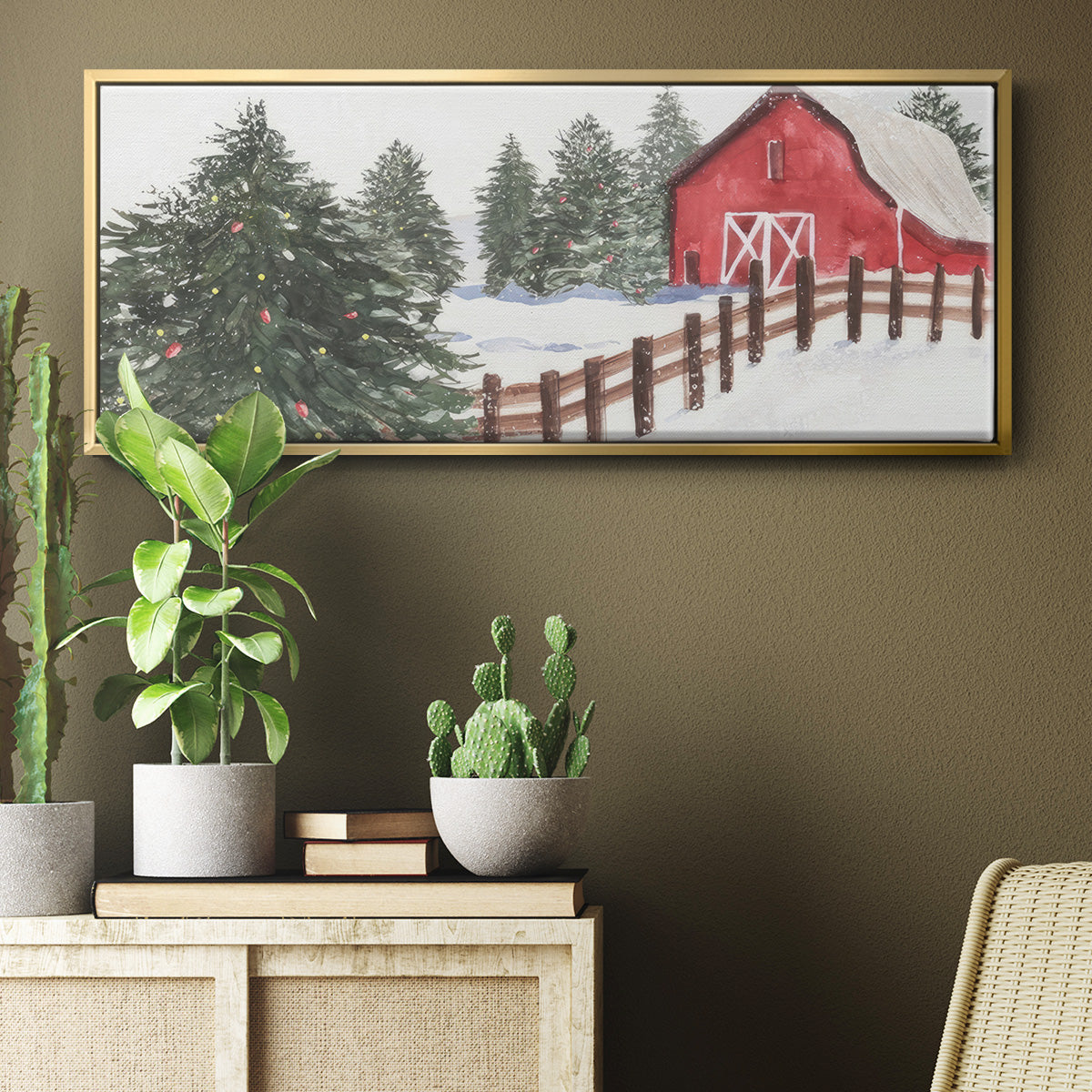 Christmas Time VI - Floater Framed Canvas Print