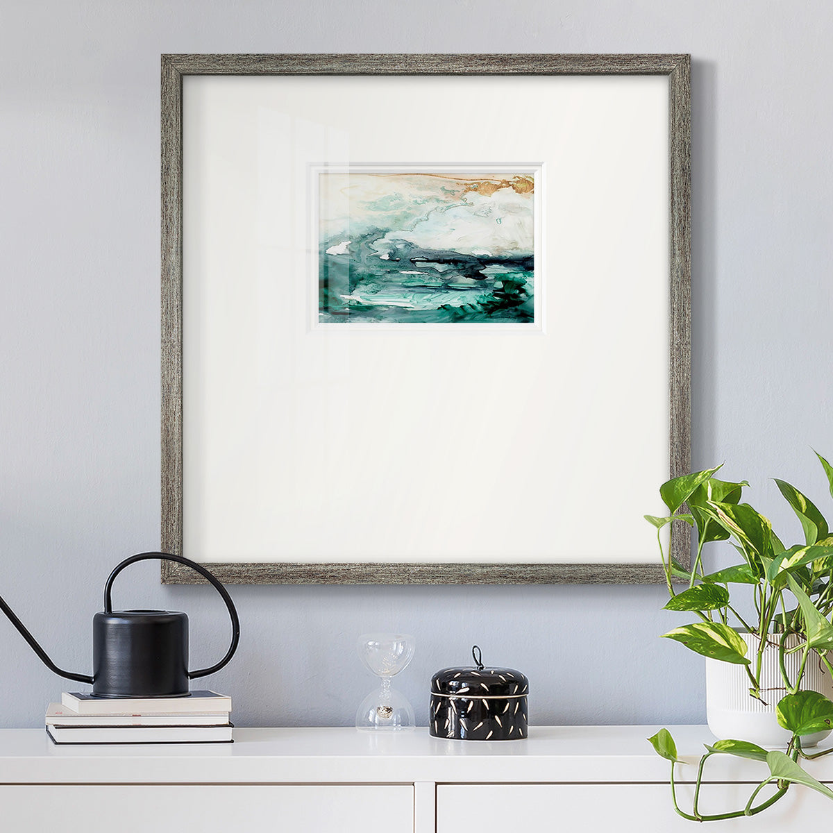 Sea Foam Flow I Premium Framed Print Double Matboard