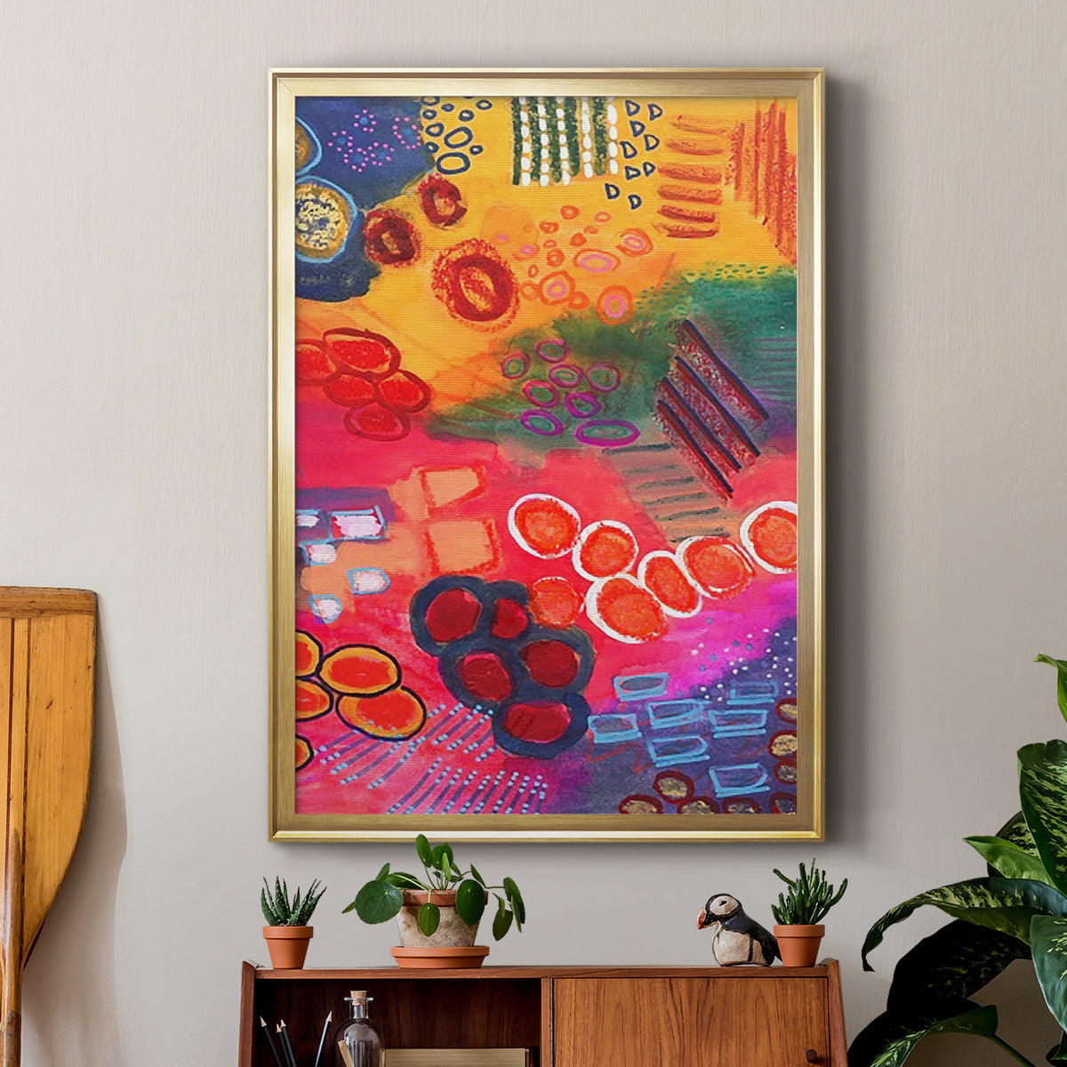 Vivaciously Changing II - Modern Framed Canvas Print