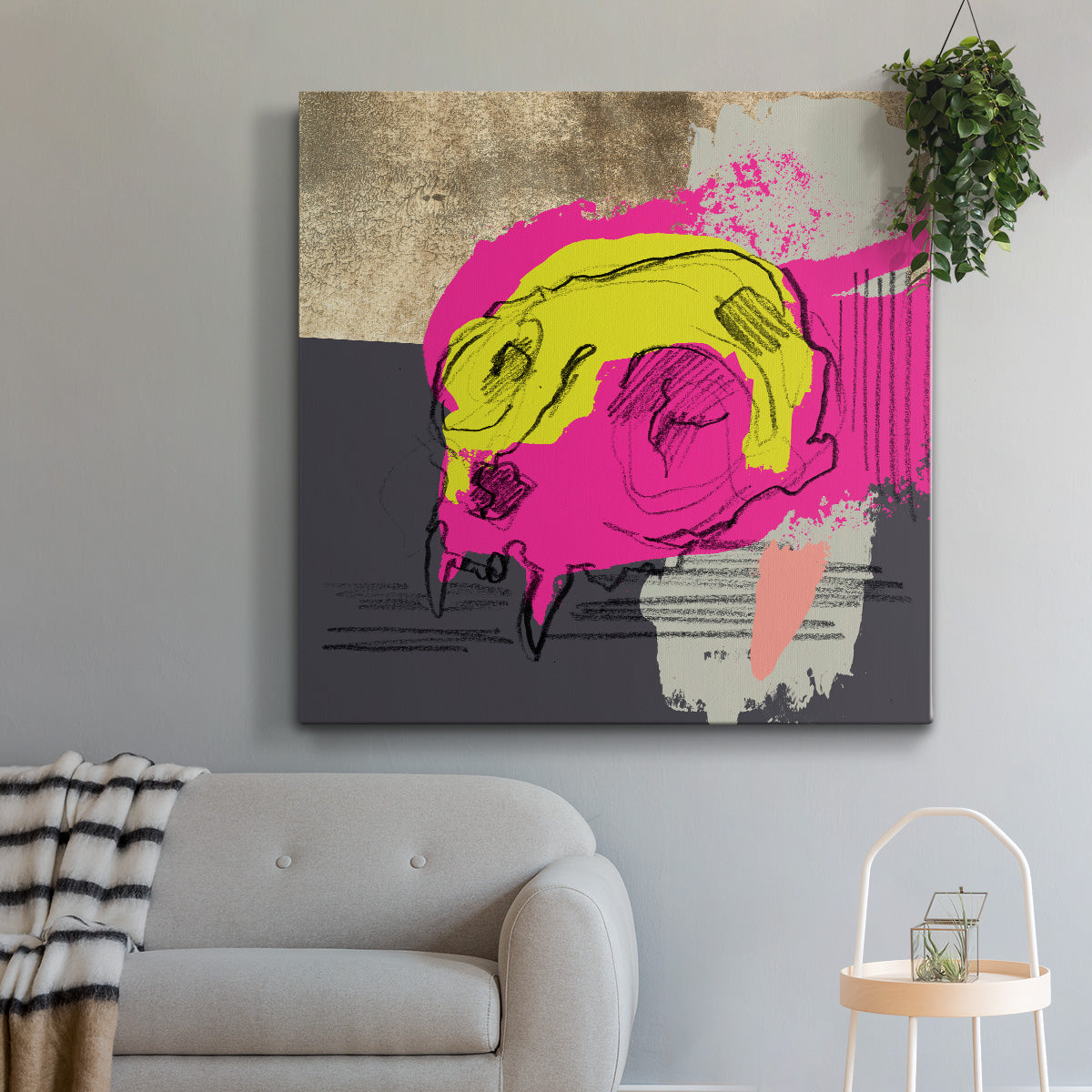 Mod Skull Collage IV - Canvas Art Print