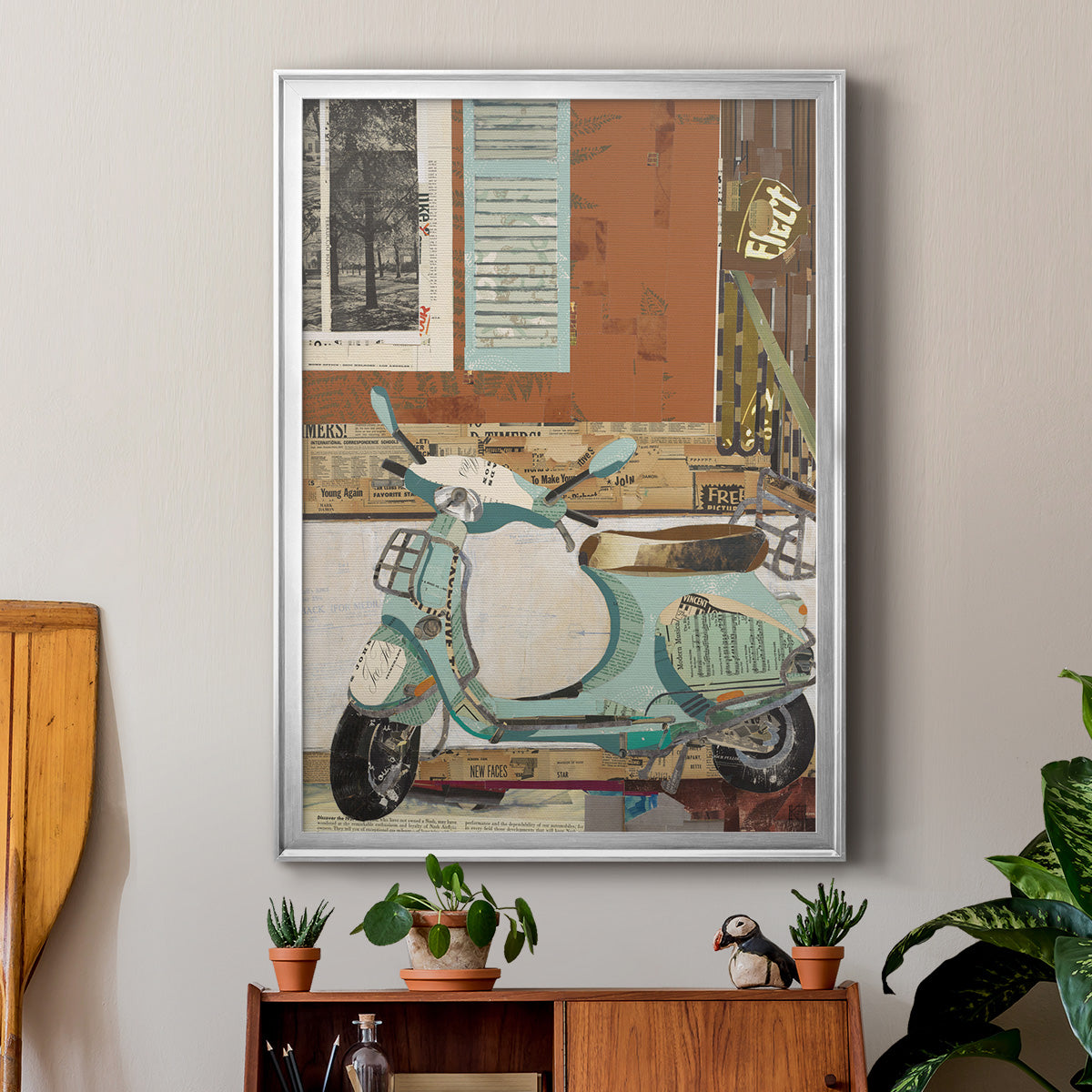 That Vespa - Modern Framed Canvas Print