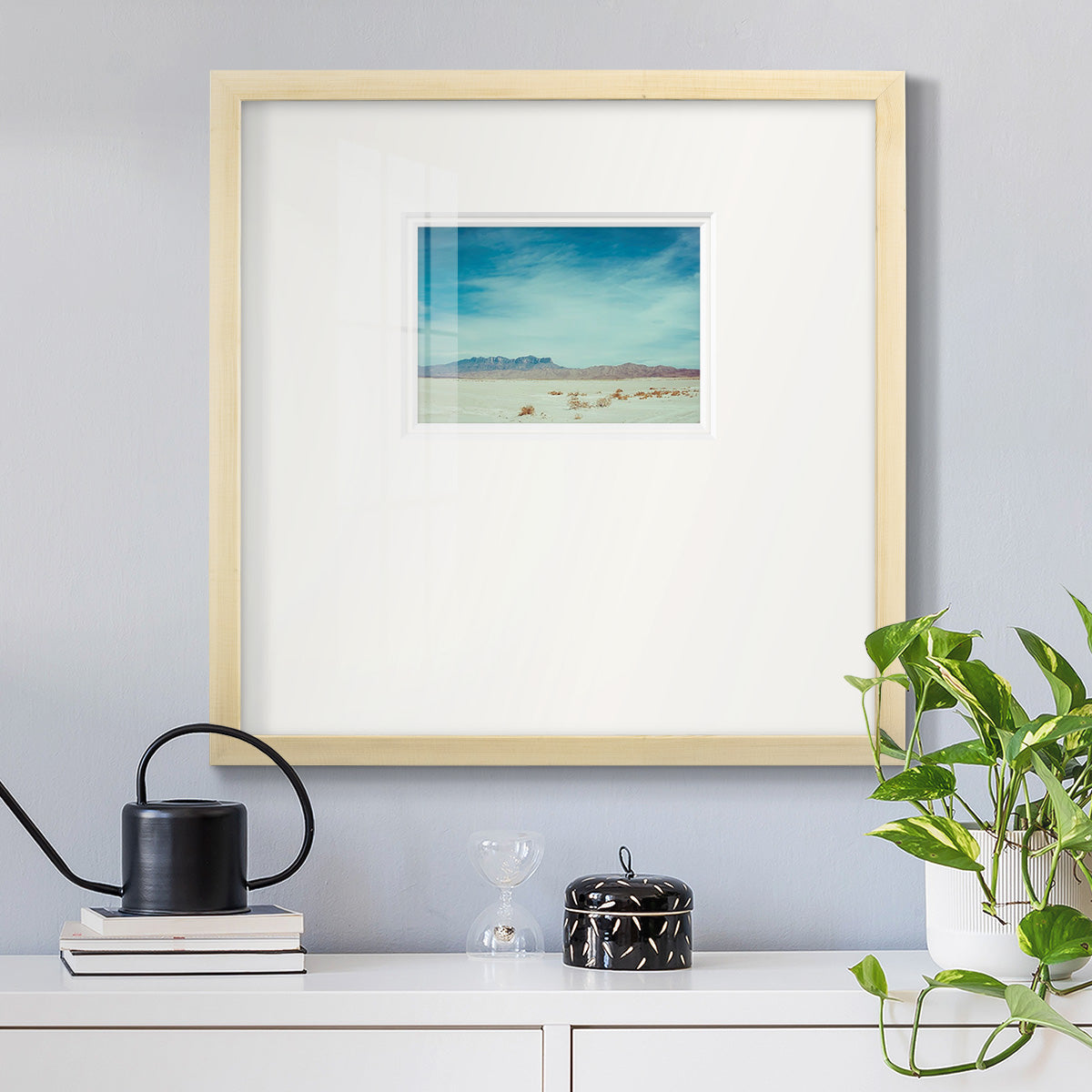 Salt Flat Walk II Premium Framed Print Double Matboard