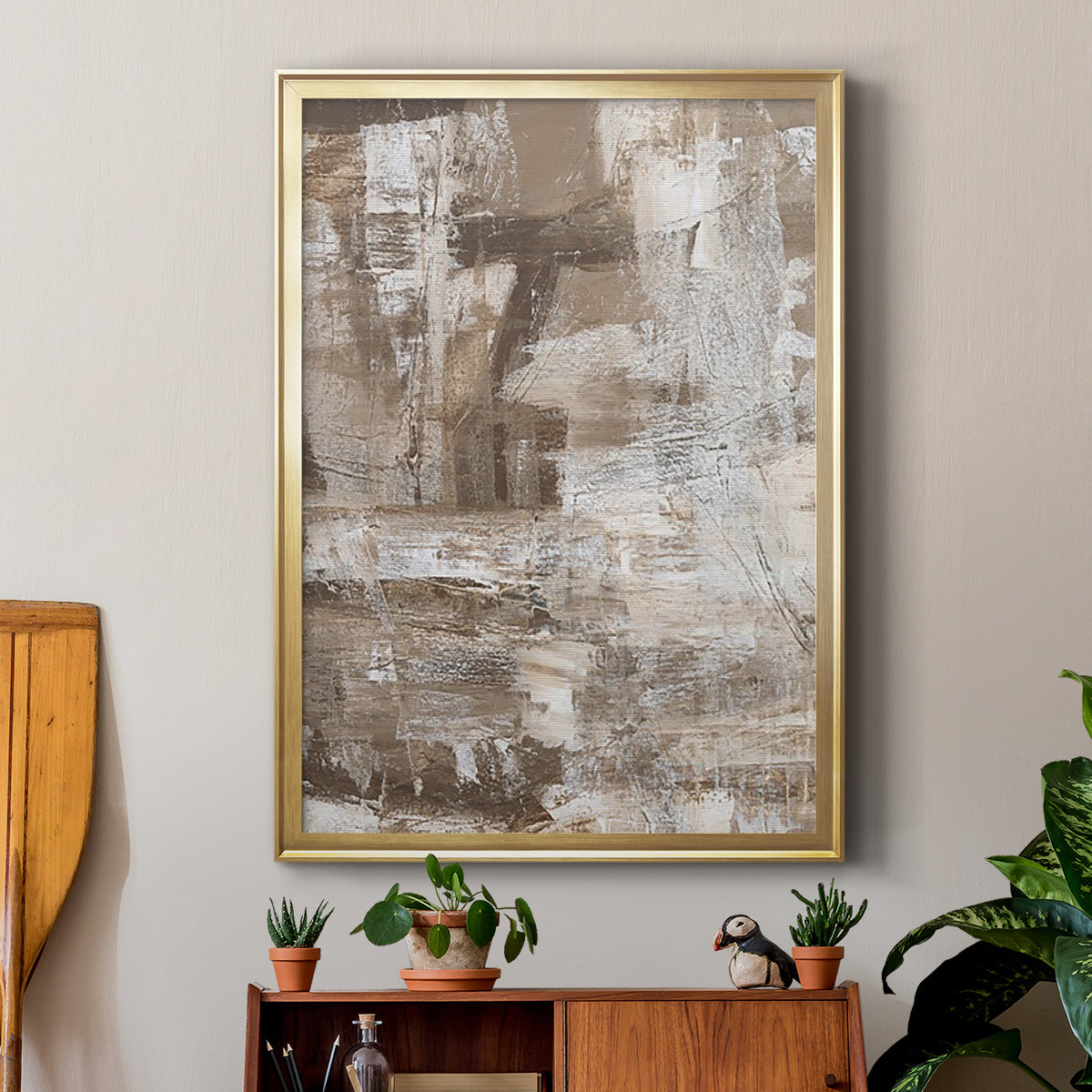 Bronzed II - Modern Framed Canvas Print