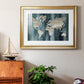 Navy World Map - Modern Framed Art Print