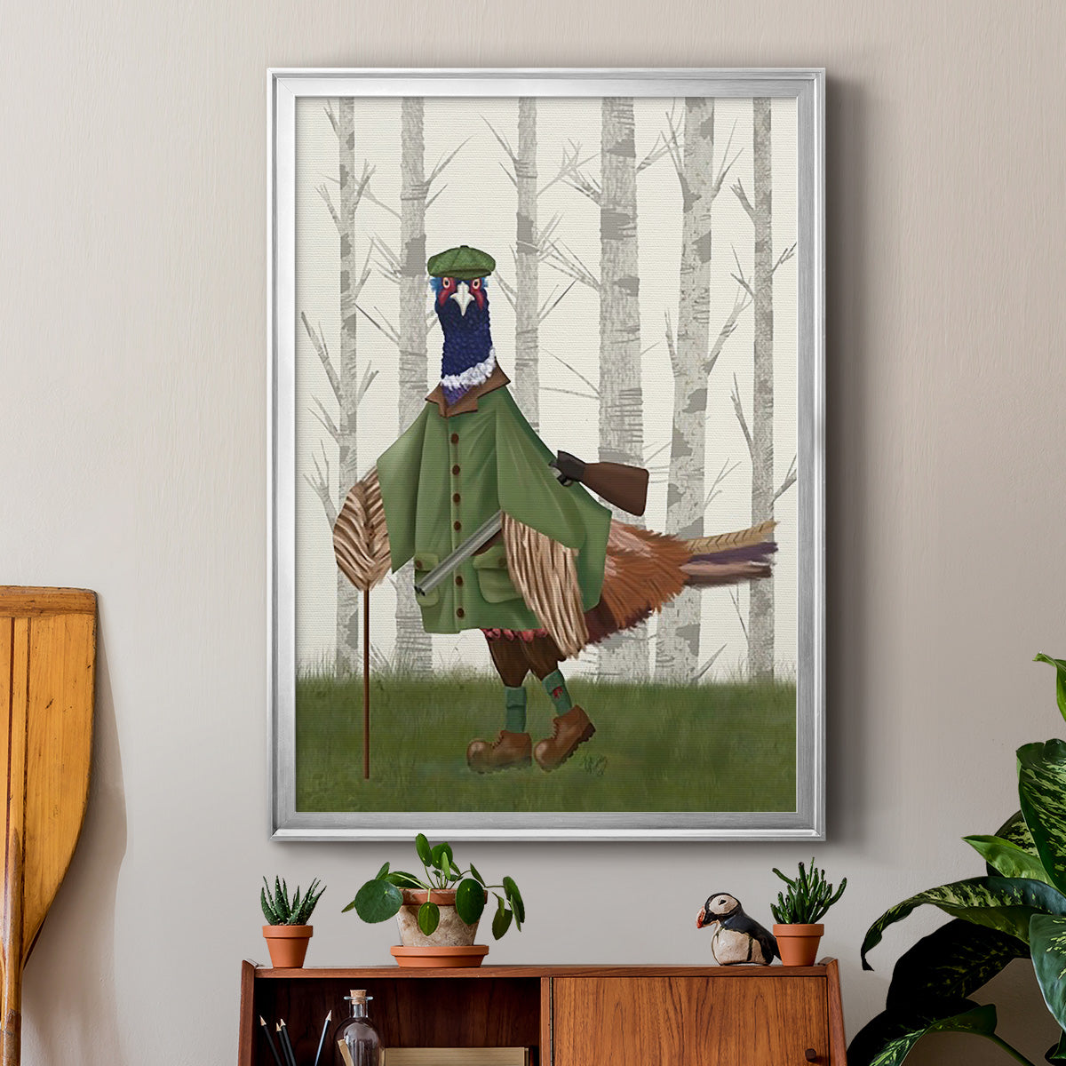 Pheasant Shooting Party 6 - Modern Framed Canvas Print