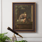 Classical genre painting of a child blowing soap bubbles by Jean-Siméon Chardin in an ornate bronzed mahogany wood frame displayed in a light-toned interior setting.