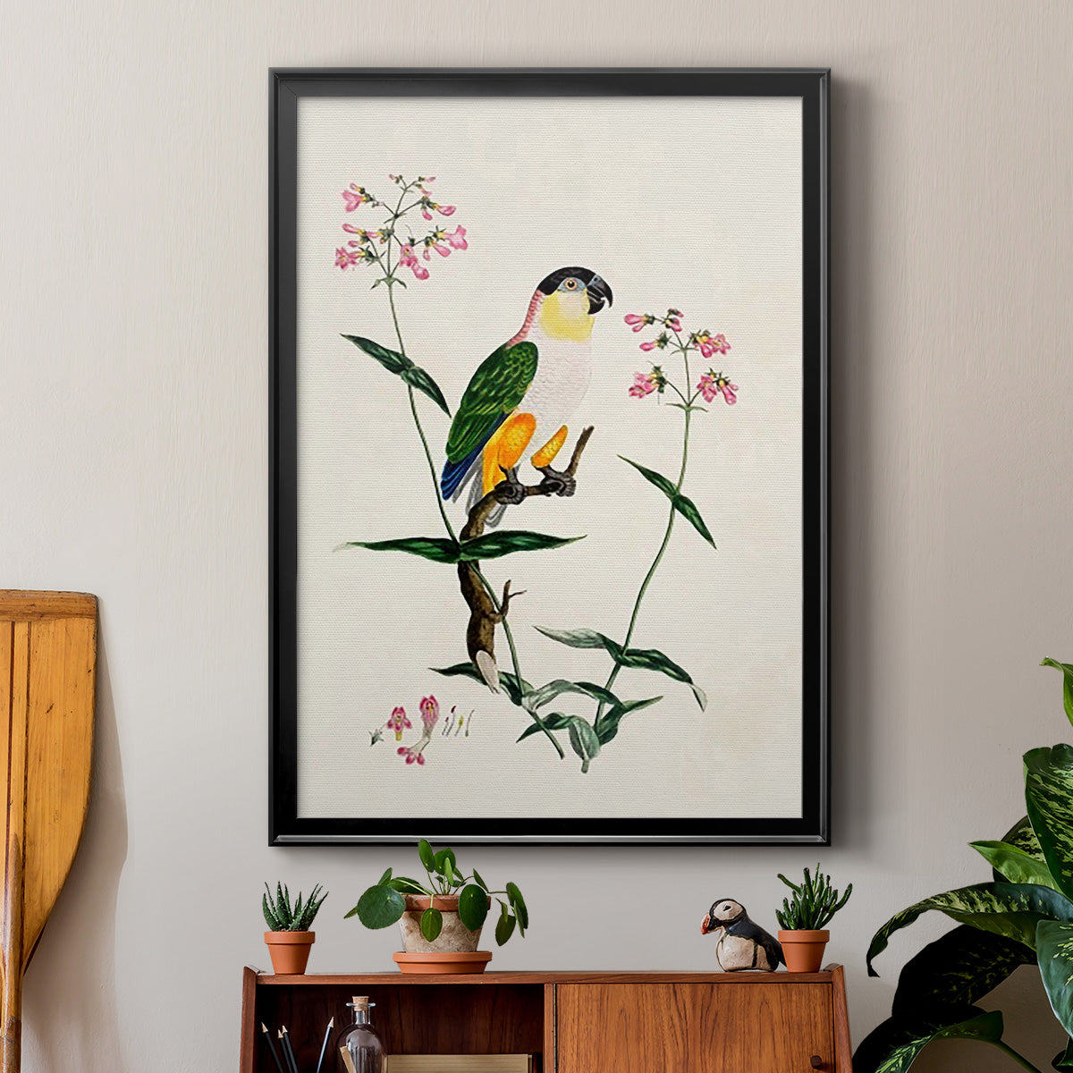 Bird in Habitat IV - Modern Framed Canvas Print