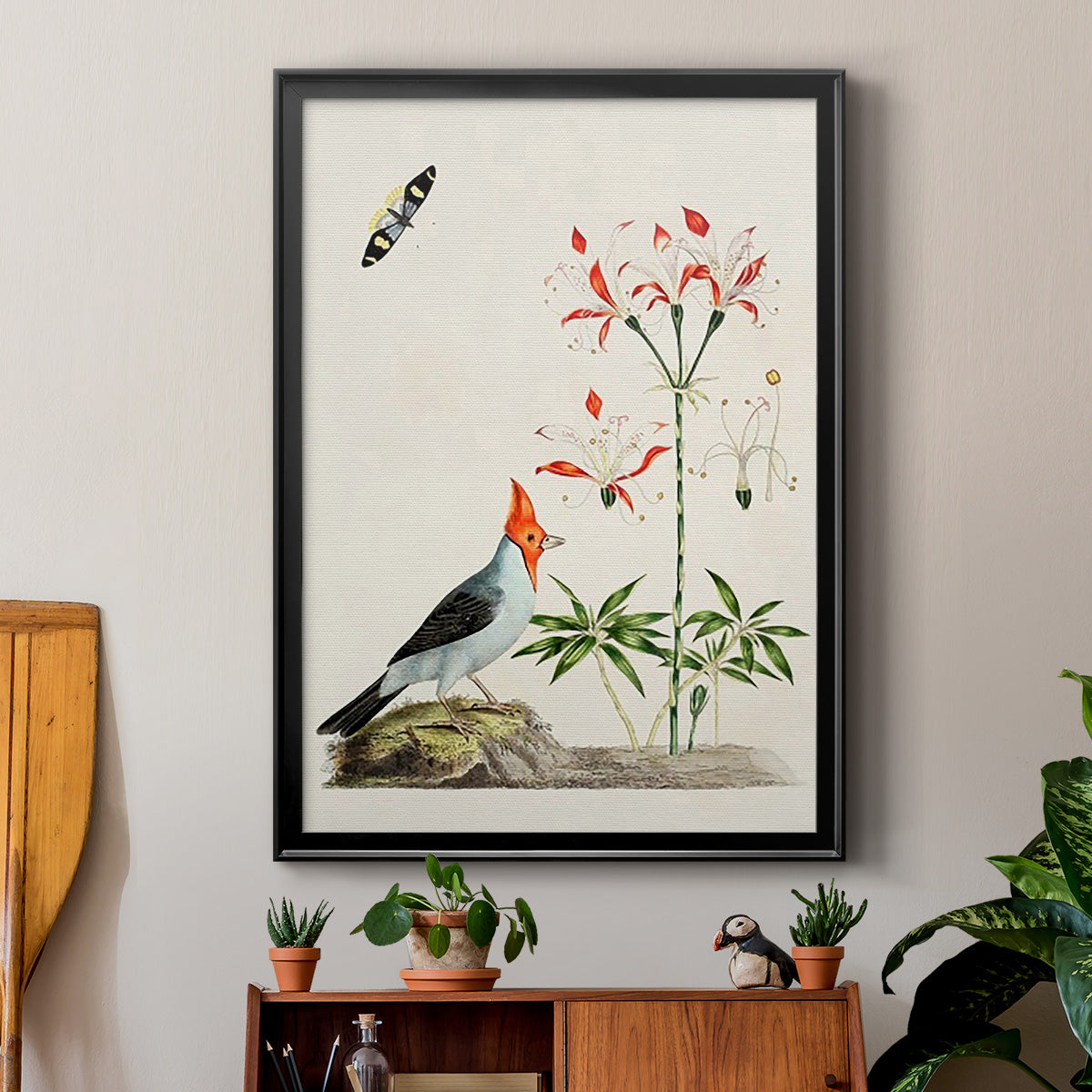 Bird in Habitat I - Modern Framed Canvas Print