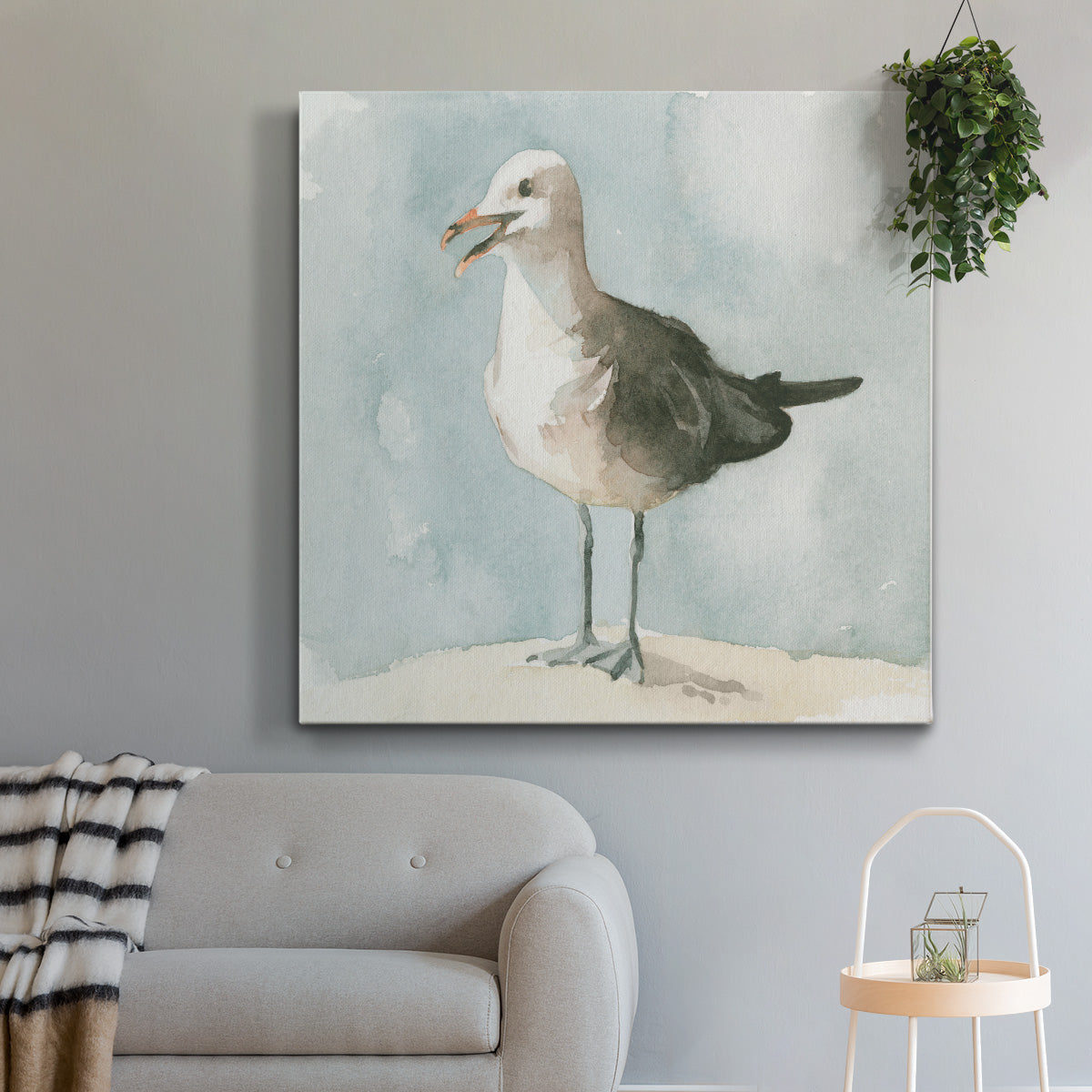 Simple Seagull II-Premium Gallery Wrapped Canvas - Ready to Hang