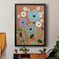 Woodblock Floral IV - Modern Framed Canvas Print