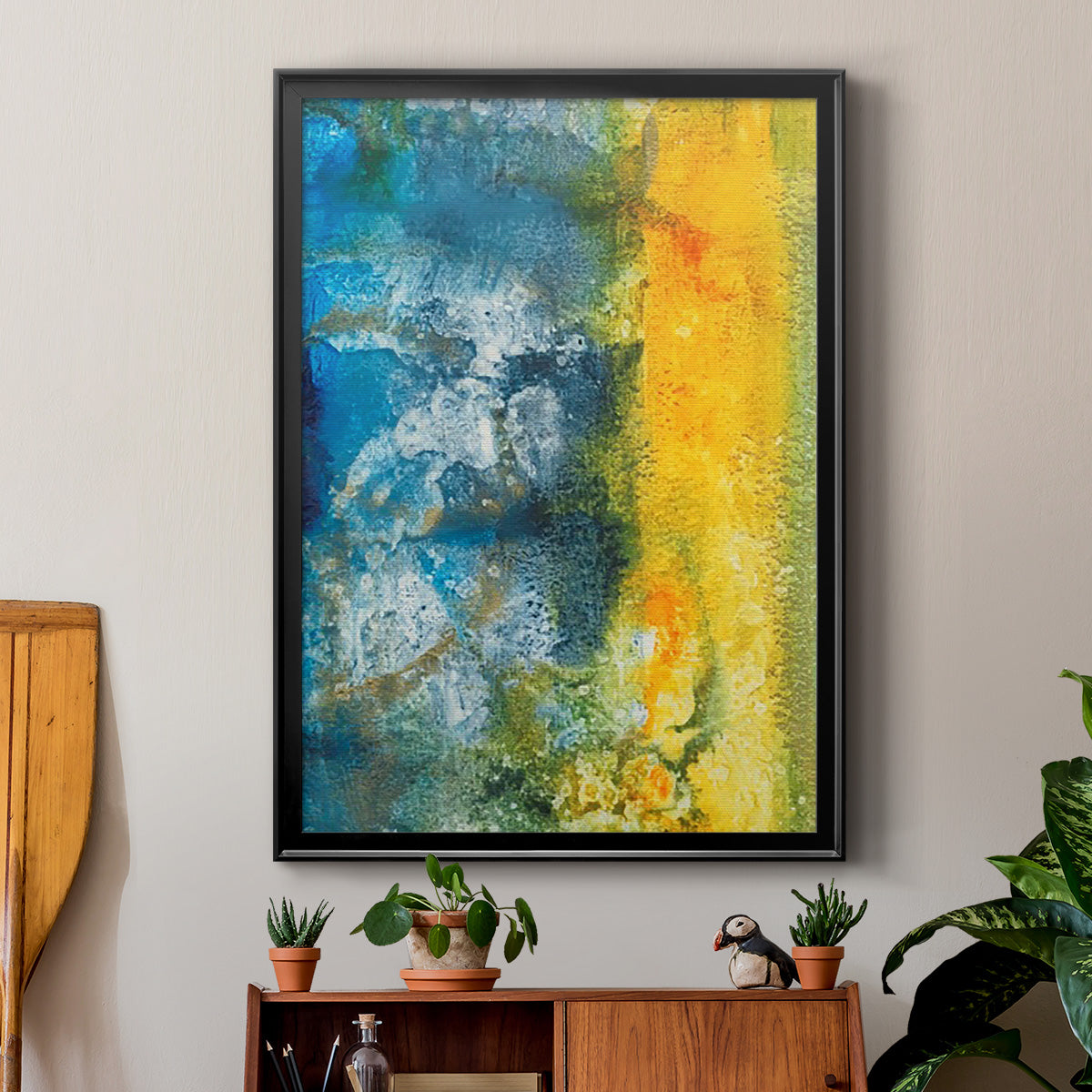 Aquatic Energy II - Modern Framed Canvas Print