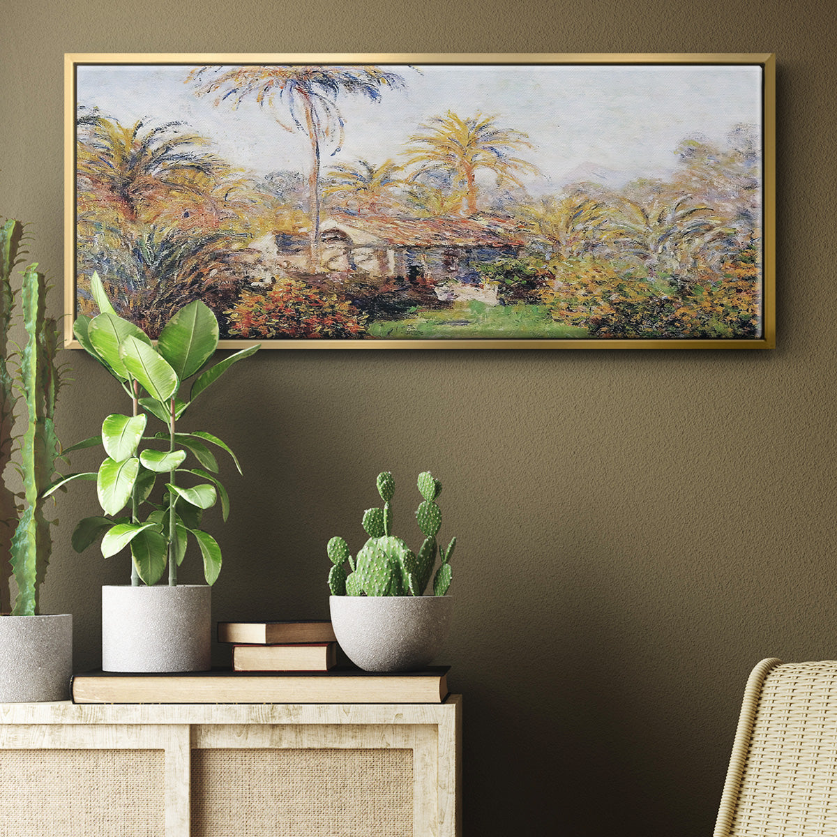 Small Country Farm in Bordighera, 1884 - Floater Framed Canvas Print