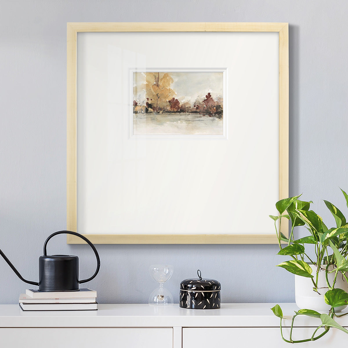 The Autumn View I Premium Framed Print Double Matboard