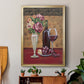 Vintage Flowers and Wine I - Modern Framed Canvas Print