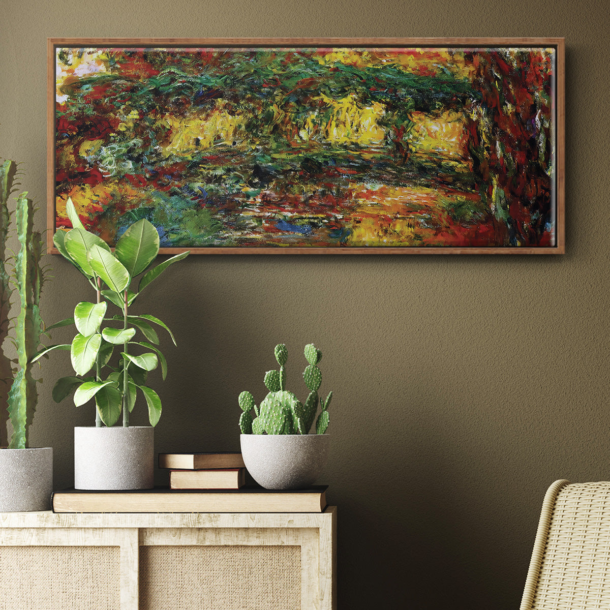 The Japanese Bridge, 1922 - Floater Framed Canvas Print