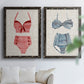 Vintage Swimming III - Premium Framed Canvas 2 Piece Set - Ready to Hang