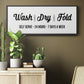 Wash Dry Fold - Floater Framed Canvas Print