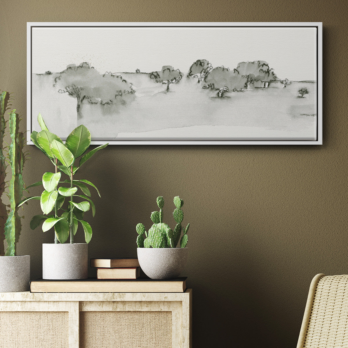 Scenic Scribble I - Floater Framed Canvas Print