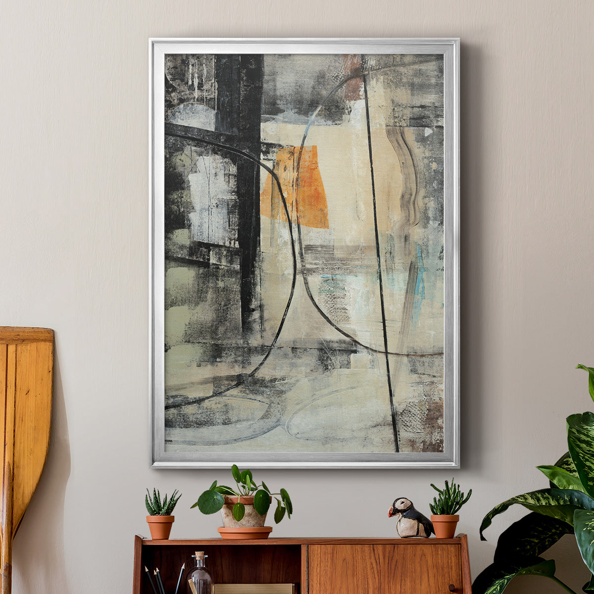 Persistence II - Modern Framed Canvas Print