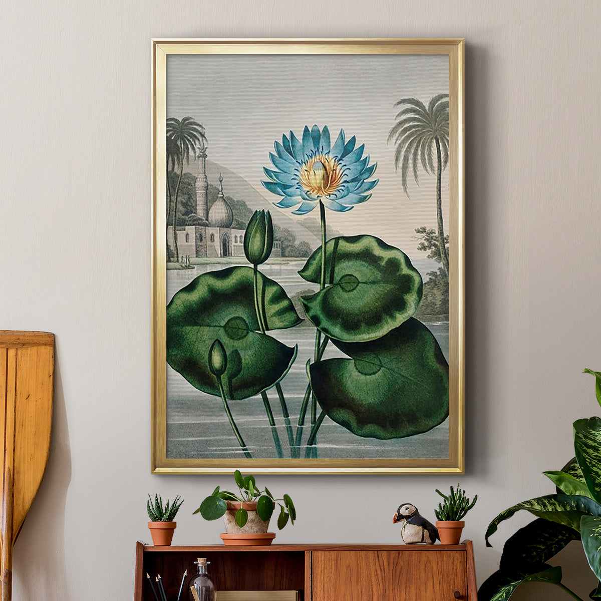 Temple of Flora IX - Modern Framed Canvas Print