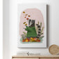 Raccoon Catching Leaves Premium Gallery Wrapped Canvas - Ready to Hang