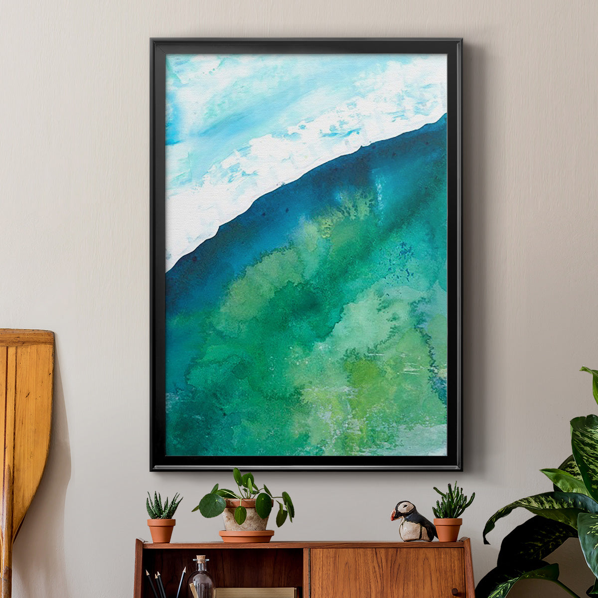 New Air II - Modern Framed Canvas Print