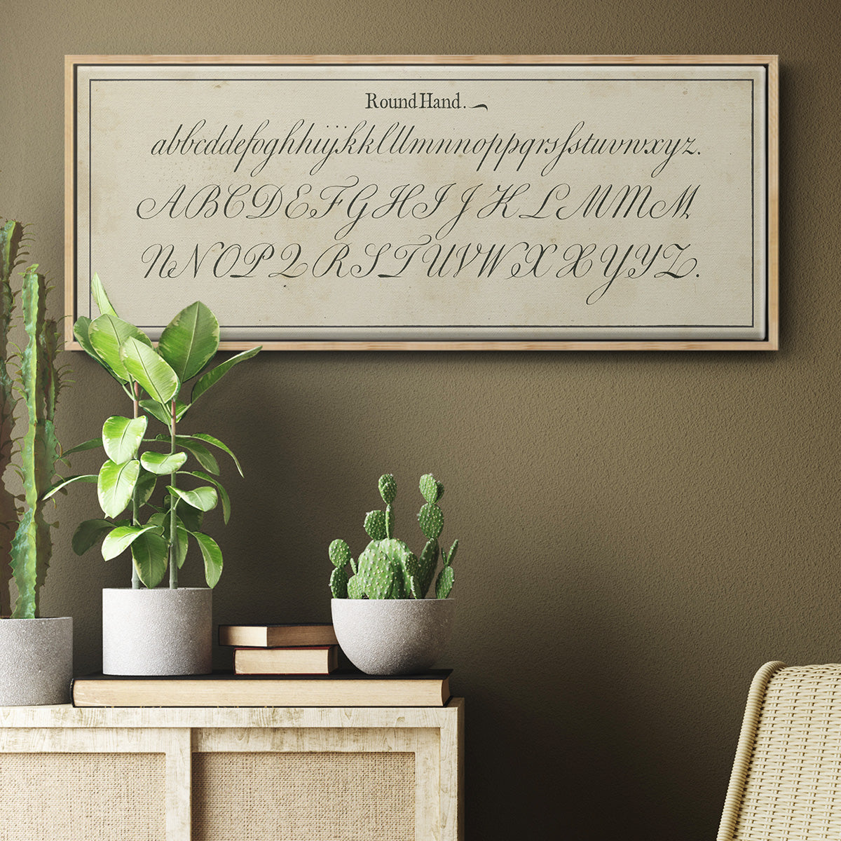 Manuscript Sampler IV - Floater Framed Canvas Print