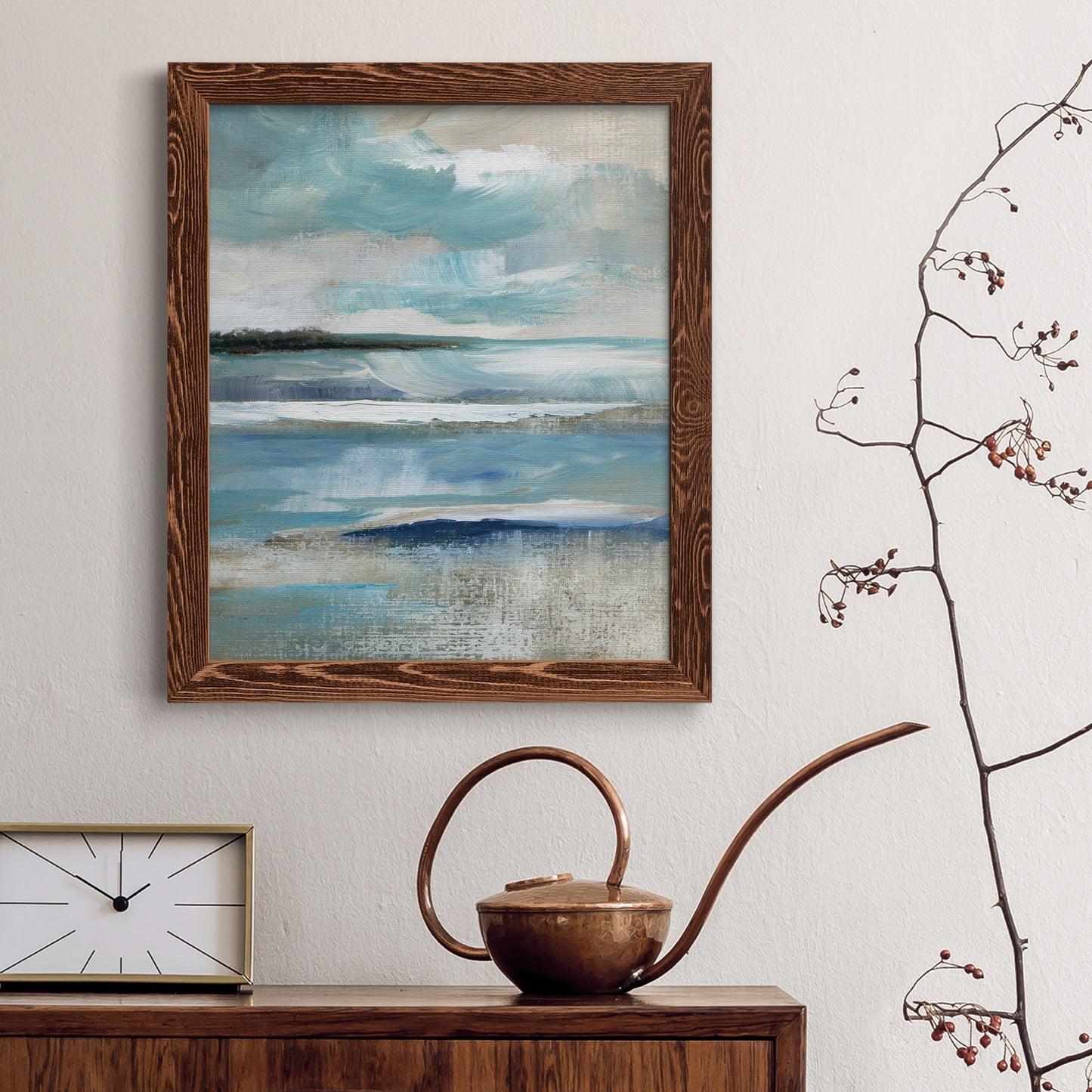 Distant Drama I - Premium Canvas Framed in Barnwood - Ready to Hang